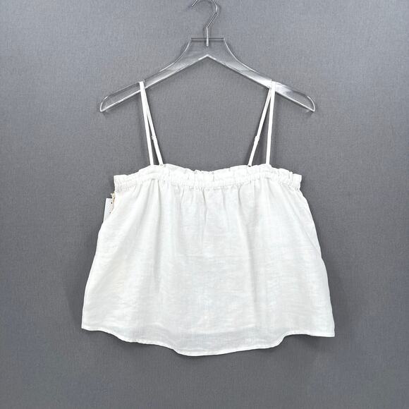 Aritzia Tops - ARITZIA WILFRED Vermeer Linen Camisole Womens Small White Sleeveless Tank NWT